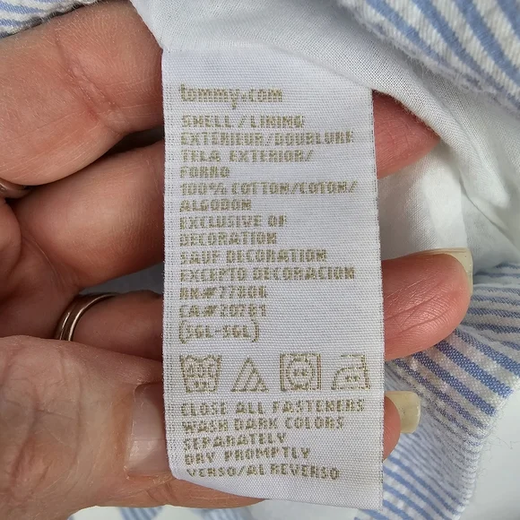 Tommy Hilfiger Blue & White Striped Blazer NWT size 18 - Picture 8 of 8